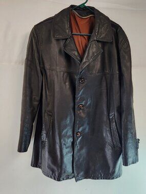 Simpsons Sears Vintage Black Men's Leather Jacket